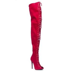 Red Zigi Piarry boots size 10